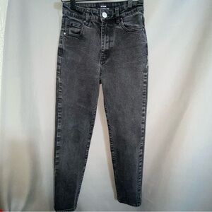 Cotton On Black Stretch Mom Jean Denim High Waisted Jeans